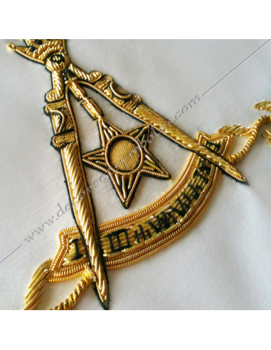 14th degree AASR Great Chosen Masonic apron in white silky