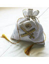 Sac à propositions maçonnique en satin blanc Broderies