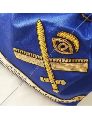Sac maçonniques aux Propositions en satin soyeux bleu