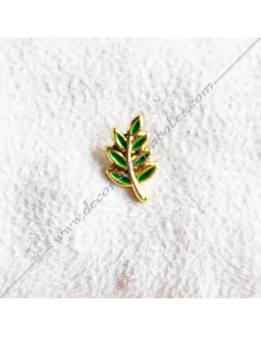 PIN001E-epinglettes-pins-maconniques-acacia-feuilles-verts-symboles-maitres-decors-cadeaux-accessoires-fm