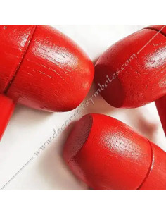 Set of 3 red masonic mallets for the chapters