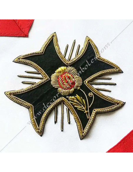HRA324-18th-aprons-aasr-masonic-rose-knights-crosses-chapiters-patted-lodges-fm-decorations-tools