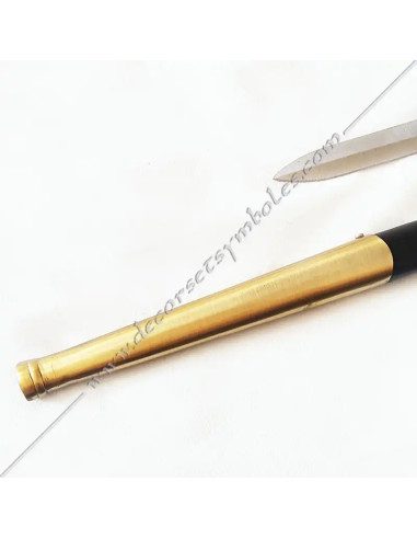 EPE050-epee-maconnique-droite-treflee-fourreau-manche-poigne-equerre-fm-compas-decors-boutiques-cadeaux