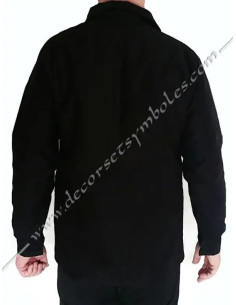 VCH110-bourgerons-vest-short-blouses-masonic-carpenters-crepe-black-go-godf-groussier-fm 2