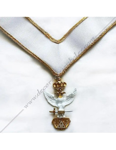 HRA035B-collerettes-cordons-sautoirs-maconniques-31e-33e-degres-reaa-bijoux-aigles-velcros-blancs-or-fm 2