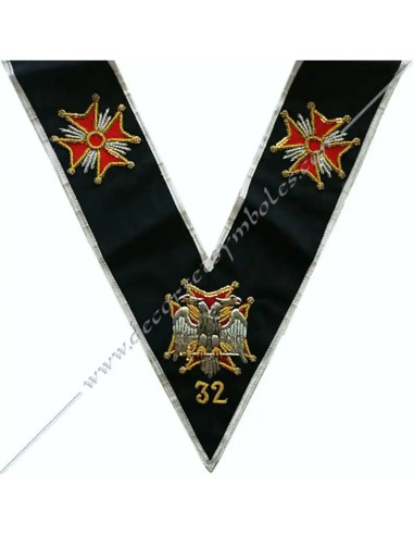 HRA176-sautoirs-cordons-maconniques-32e-degres-reaa-princes-sublimes-royal-secrets-aigles-croix-pattees-articles-objets-fm