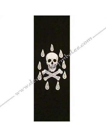 BRF004B-sahes-harnesses-masters-ribbons-scarfs-masonic-masters-rites-french-groussier-fm-square-compass-acacia