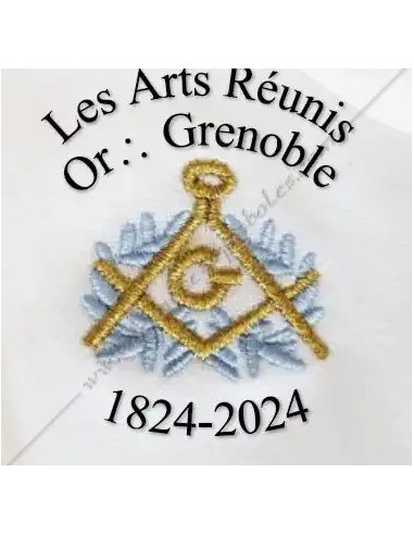 Gants maçonniques blancs personnalisables en coton 80 %