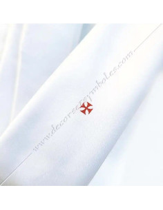 Corbata masónica de tejido sedoso blanco 100% poliéster con