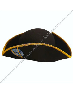 Tricorne Maçonnique Souple Noir | Feutre Laine & Galon