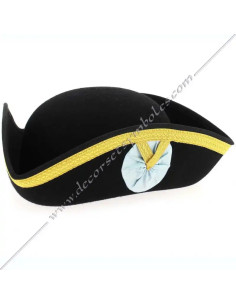 Tricorne Maçonnique Noir RER | Maître & MESA Feutre Laine