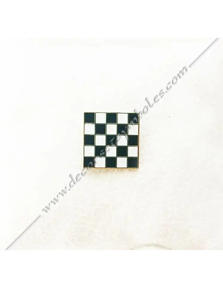 Pin's Épinglette Pavé Mosaïque Damier | Or & Noir
