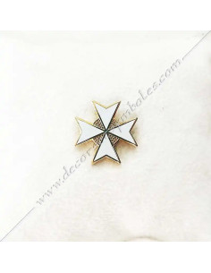 PIN014-croix-malte-blanc-pins-epinglettes-maconniques-cadeaux-30e-degres-reaa-chevaliers-kadosh-fm