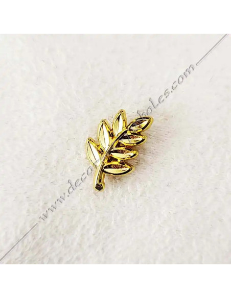 Pin's Épinglette Maçonnique Branche d'Acacia Doré