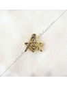 Pin's Winkelmaß und Zirkel Freimaurerschmuck