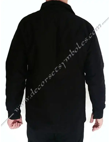 VCH100-bourgerons-vestes-courtes-blouses-charpentiers-maconniques-cotons-noir-fm-go-godf-groussier