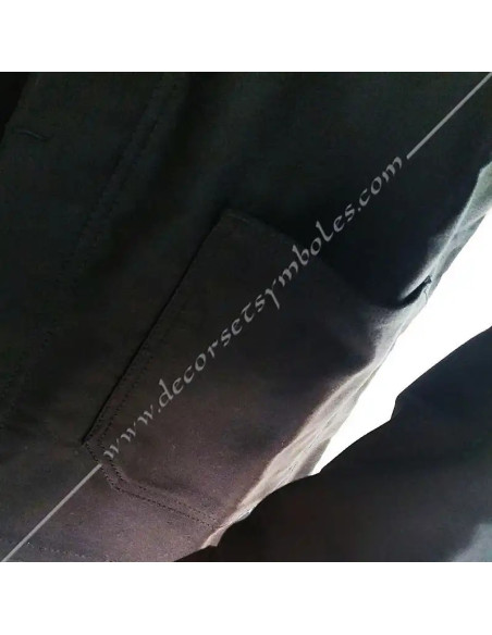 VCH100-bourgerons-vestes-courtes-blouses-charpentiers-maconniques-cotons-noir-go-fm-godf-groussier
