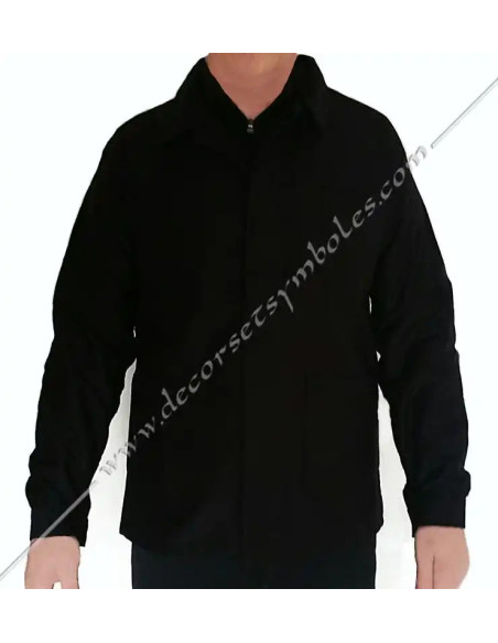 VCH100-bourgerons-vestes-courtes-blouses-charpentiers-maconniques-cotons-noir-go-godf-groussier-fm