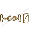 Boucle de ceinture maçonnique en métal doré Fermoir