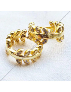 Boucles d'oreilles maçonniques vergoldet à l'Gold fin oder