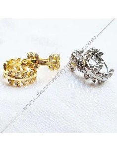 Boucles d'Oreilles Acacia Or ou Argent Symbole Couronne
