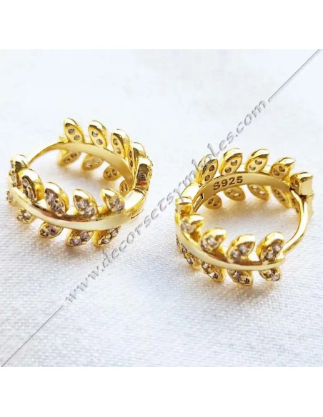 MSC200-boucles-oreilles-maconniques-acacias-ors-argents-ouvertes-fm-couronnes-cadeaux-souvenirs