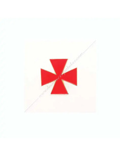 Pin's Croix Templière Pattée | Or et Rouge RER