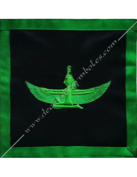 HRM056-masonic aprons-goe-27th-patriarch-degrees-isis-memphis-misraim-green-shops-accessories-fm