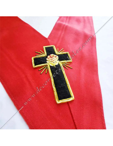 HRA131-collars-sashes-ribbons-masonic-18th-degrees-aasr-knights-rose-cross-chapters-fm-decorations