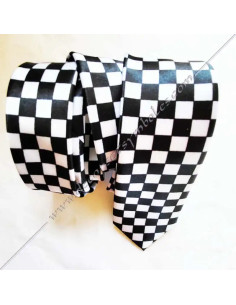 Cravatta Pavimento a Mosaico nero e bianco Cravatte e
