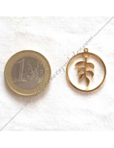 Gold Acacia Pendant Masonic Jewels
