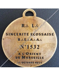 Masonic medal of the Sincérité Ecossaise Lodge