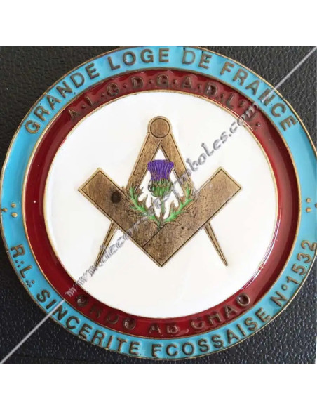 Médaille maçonnique en zinc couleur bronze selon photos