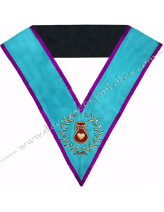Ensemble de 9 sautoirs d'officiers Rite de Memphis-Misraïm