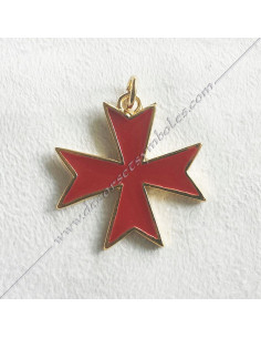Pendentif Maçonnique Croix Templière Rite Écossais Rectifié