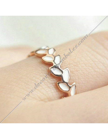 White or Black Acacia Enamel Ring - Masonic Jewellery - BFM 011