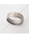 Bague Chromee Equerre & Compas Bijoux Maconniques