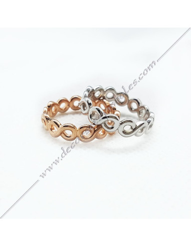 Bague maçonnique en plaqué or rose ou argent