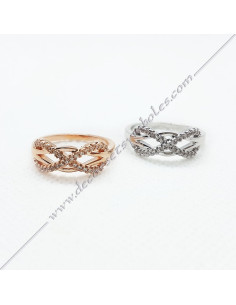 Infinity Ring + Strass Symbol Lake Love - Masonic Jewellery - BFM 021 2