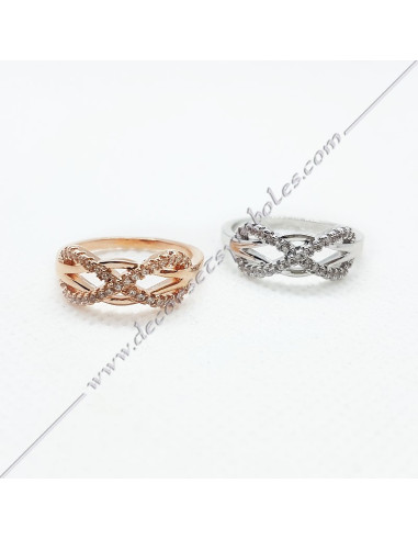 Infinity Ring + Strass Symbol Lake Love - Masonic Jewellery - BFM 021