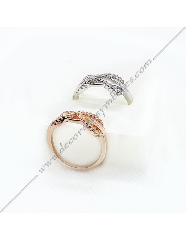 Infinity Ring + Strass Symbol Lake Love - Masonic Jewellery - BFM 021