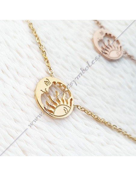 Pendentif luna y sol Joyas Masónicas