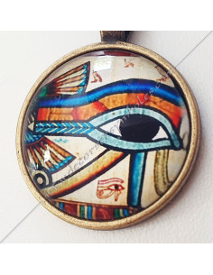 Pendentif maçonnique Oudjat Œil Horus nacré