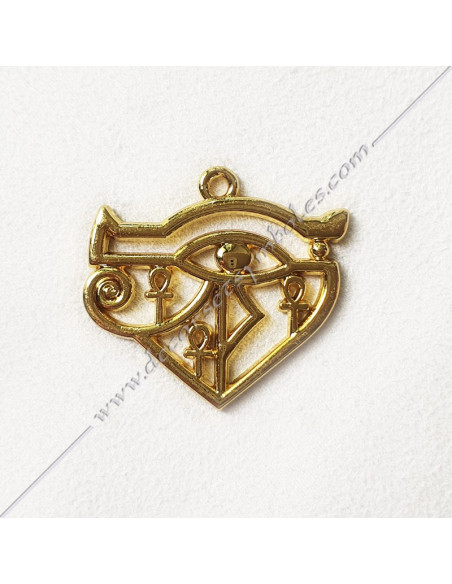 Masonic Golden Pendant Oudjat - Horus Eye - Masonic Jewels - MSC 310