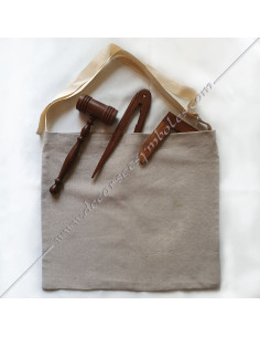Bissac Maçonnique de Compagnon en Toile de Jute | Beige