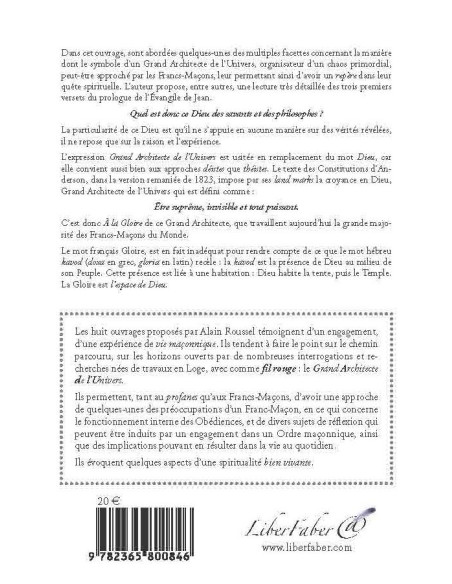 Le Grand Architecte et la Franc-Maçonnerie von Alain Roussel