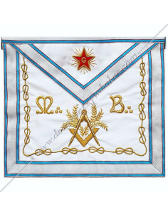 Tablier Maçonnique Conseillère Fédérale GLFF Broderie Or &