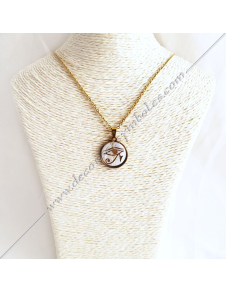 Pendentif maçonnique avec pendentif Oudjat ou Œil d' Horus