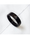 Ring Winkelmaß und Zirkel en Ceramique schwarz Schmuck