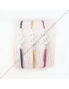 Freimaurer-Armband versilbert mit Feinsilber und farbiger